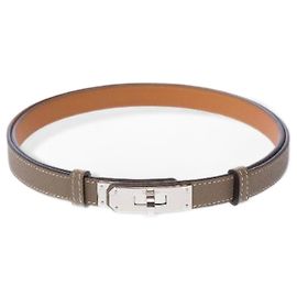 Hermès HERMES Kelly Lederaccessoire in Grau - 103167 Grau