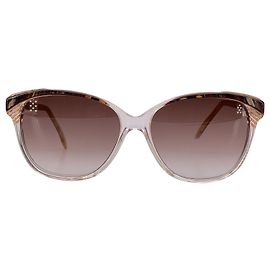 Gafas de sol de plástico vintage Yves Saint Laurent Castaño
