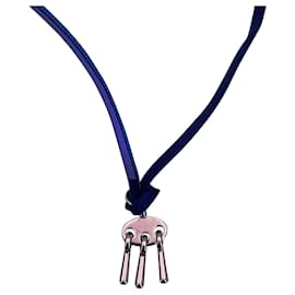 Collana in seta Hermès Blu