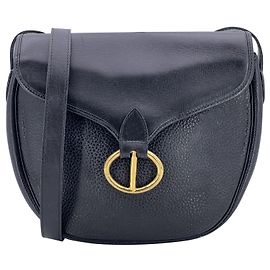 Borsa a tracolla in pelle vintage Dior Bobby Nero