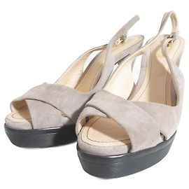 Sandales à talons hauts en daim Tod's Beige Autre