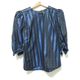 Autre Marque Blusa Pullover Promix a Quadri Leilian Blu Blu navy