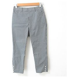 Autre Marque Pantalones Cortos de Botones de Perlas Gingham BLUE LABEL CRESTBRIDGE Negro Blanco