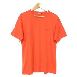 Camiseta de algodón de manga corta Acne Studios Naranja
