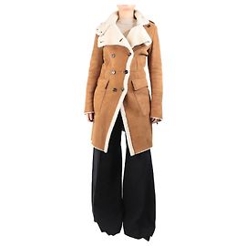 Barbara Bui Brown shearling coat - size UK 12 Other