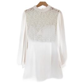 Autre Marque Vestido corto todo en uno de encaje AMBIENT Otro Crudo