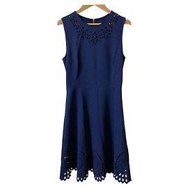 kate spade Cutwork Lace Dress Blue Navy blue