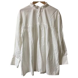 Autre Marque Breite Rüschbluse Simplicite Weiß