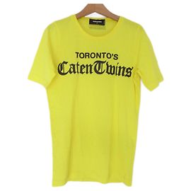 Autre Marque Camiseta de algodón estampada DSQUARED2 Amarillo