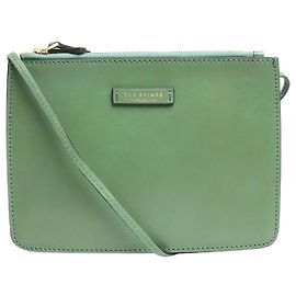 Autre Marque Bolsa transversal de couro verde Verde