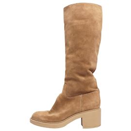 Gianvito Rossi Camel Hynde knee-high boots - size EU 38.5 Brown