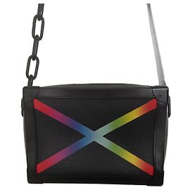 Louis Vuitton Soft Trunk Black Leather Handbag Black