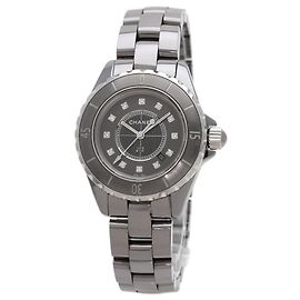 Relógio Chanel H3241 J12 em cerâmica de titânio com diamantes Outro