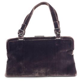 Prada Dark Brown Leather Handbag Dark brown