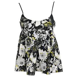 Top de tirantes de algodón multicolor con estampado floral de Prada Multicolor