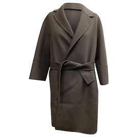 Casaco cinto S Max Mara em lã virgem marrom Marrom Vermelho