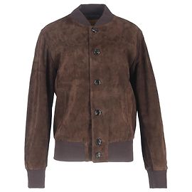 Tod's Bomber Jacket in Brown Suede Brown Red