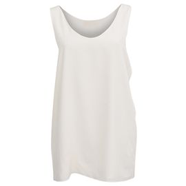 Top senza maniche in seta bianca Chloé Bianco Crudo
