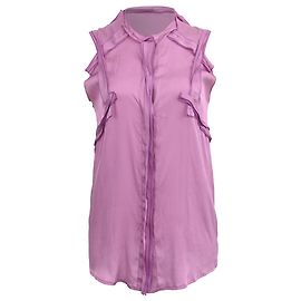 Blusa sem mangas em seda roxa Bottega Veneta Roxo