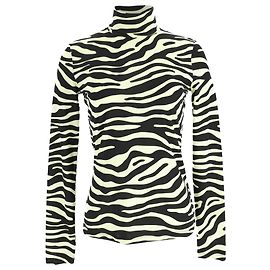 Haut à col roulé à imprimé zèbre Proenza Schouler White Label en coton multicolore Autre