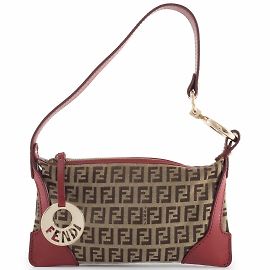 Fendi Zucchino Mini Tasche Rot Beige
