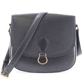 Louis Vuitton Saint-Cloud Epi Leather Shoulder Bag Black