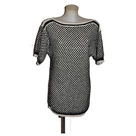 Robe mini Elisabetta Franchi noir blanc coton Noir Blanc
