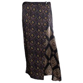 Dries van noten, silk graphic pixel print wrap skirt Multiple colors