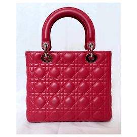 Borsa Lady Dior Medium Cannage Rossa Rosso