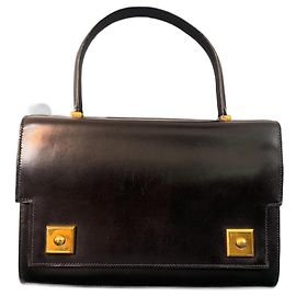 Superb bolsa Piano em couro box preto da Hermès Preto