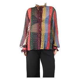 Etro Blusa a rayas multicolor - talla UK 12 Multicolor