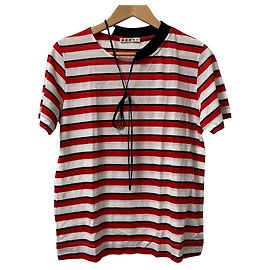Camiseta de algodón a rayas Marni Negro Blanco Roja