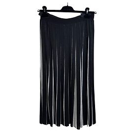 Falda plisada de punto Gucci Negro Plata