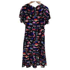 Vestido de seda 100% com estampa de peixe Emporio Armani Outro