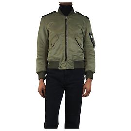 Saint Laurent Grüne Bomberjacke - Größe UK 10 Grün