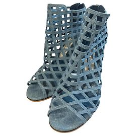 Jimmy Choo Cutwork 2way Booties Blue