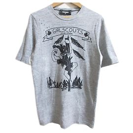 Autre Marque DSQUARED2 Printed Cotton T-shirt Grey