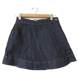 Vivienne Westwood Orb Embroidery Denim Culottes Blue