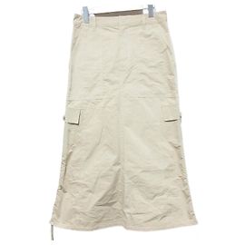 MARC JACOBS Drawstring Long Cargo Skirt Beige