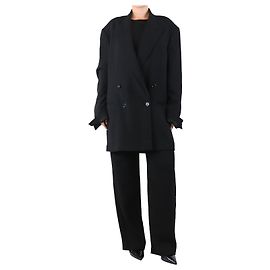 Dries Van Noten Schwarzes Zweiteiler-Anzugset - Größe UK 12 Schwarz