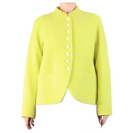 Autre Marque Neon yellow boiled wool jacket - size L Yellow