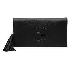 Pochette Disco Soho en cuir noir Gucci Noir