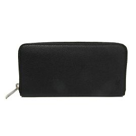 Portefeuille rond zippé Cassandra Yves Saint Laurent Noir