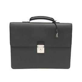 Louis Vuitton Taiga Serviette Robusto Briefcase Black Grey