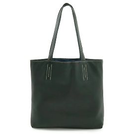 Sac Tote Double Sens 28 d'Hermès Bleu Kaki