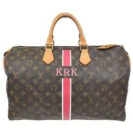 Bolsa de mão Speedy Louis Vuitton em lona Monogram 40 Marrom
