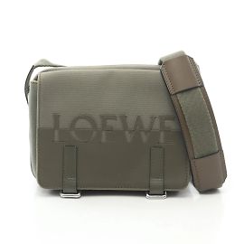 Loewe Military Messenger Bag in Khaki Khaki