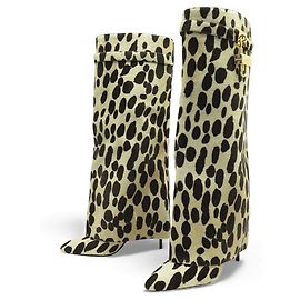 NUEVAS BOTAS DE TACÓN GIVENCHY SHARK EN PIEL DE LEOPARDO TALLA 40 Otro