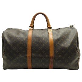 BORSA DA VIAGGIO A MANO LOUIS VUITTON KEEPALL 50 M41426 MONOGRAM Marrone