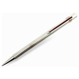 PENNA A SFERA CARTIER GRAIN D'ORGE ST051122 METALLO ARGENTO SCATOLA Argento